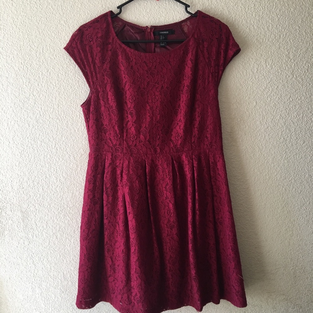 burgundy dress